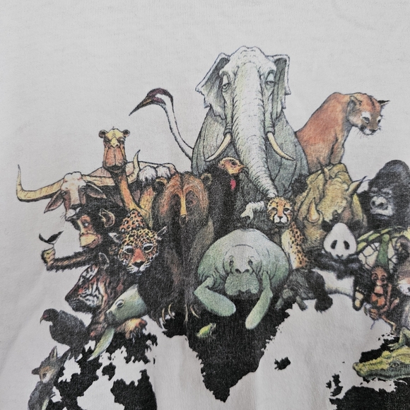 Vintage 1992 single stitch human i tees tshirt animal welfare rights zoo Size XL - Picture 2 of 10